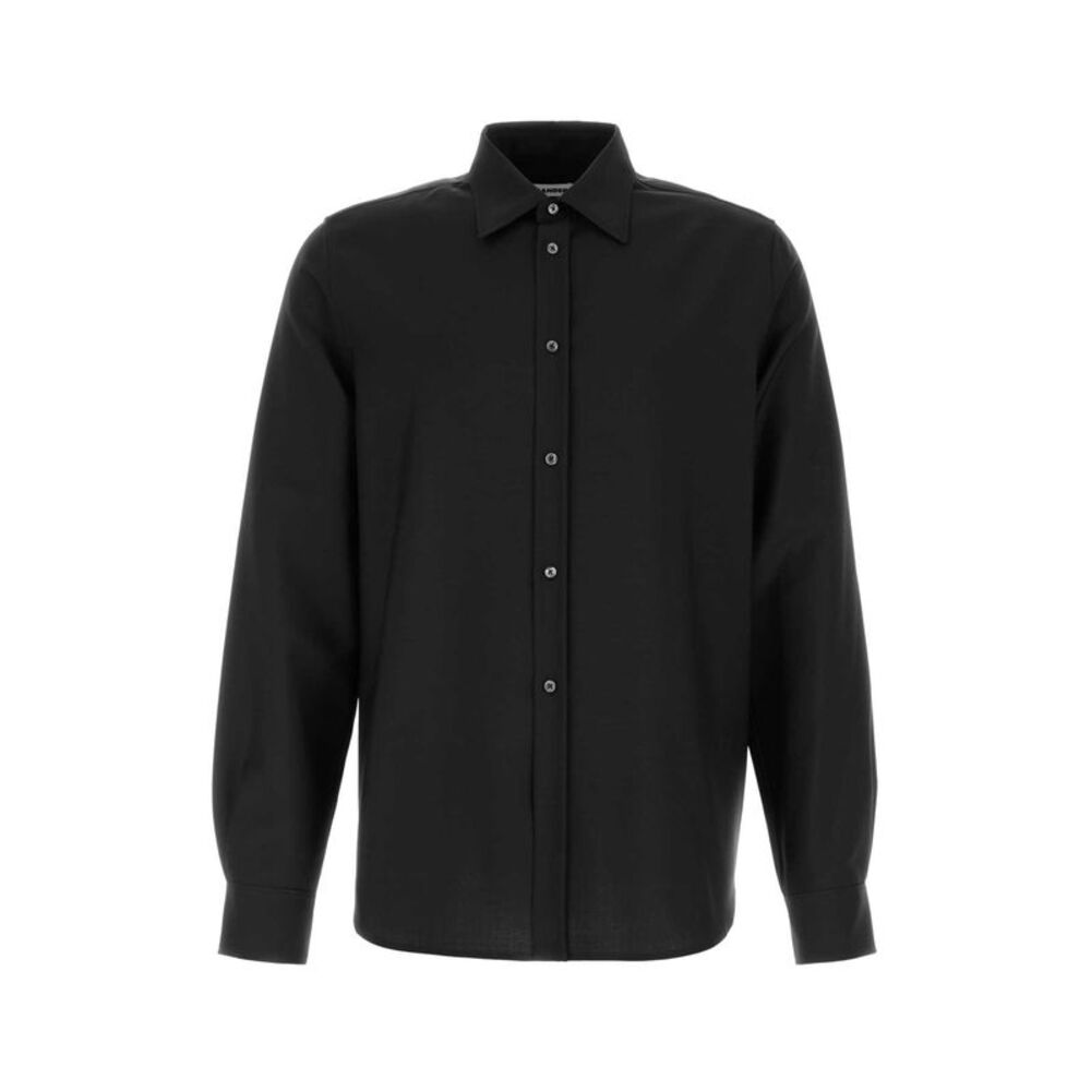 Jil Sander Men Black Wool Blend Shirt